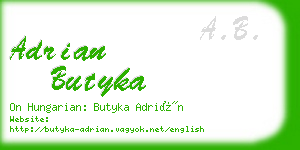 adrian butyka business card